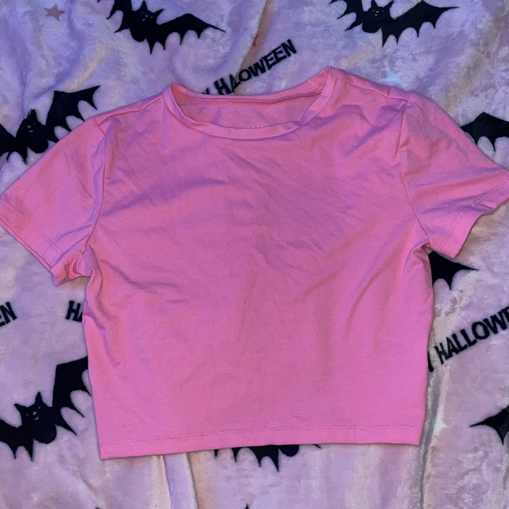 hot pink crop top